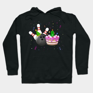 Bowling 8th Birthday Bday Party Kids 8 years Old Bowler Hoodie